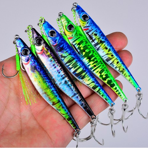 5pcs metal jig spoon lure - metal,