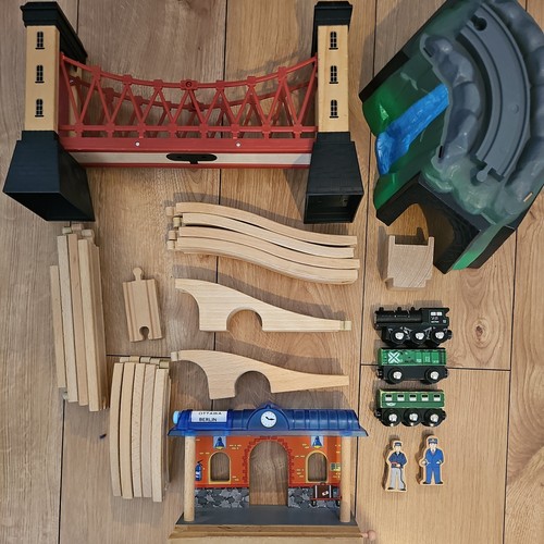 Wooden train track and - and,
