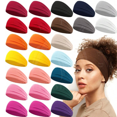 Wide yoga headbands - yoga, elastic