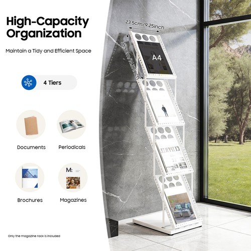 Foldable magazine display rack - foldable,