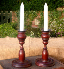 Pair Wooden Candlesticks