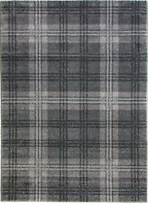 Grey Tartan Carpet Rug