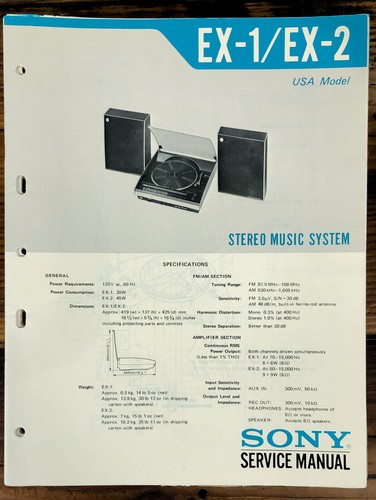 Sony 2 stereo - ex-1, ex-2