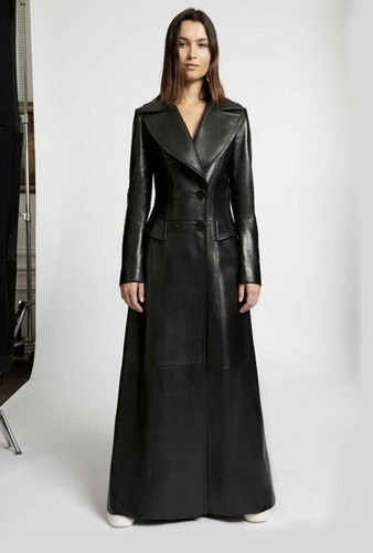 Women pure black leather - black,