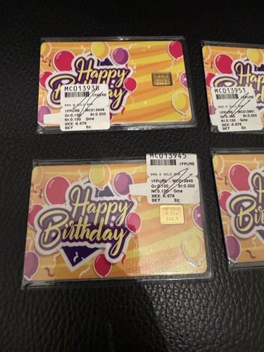Happy birthday small gold bar - birthday,