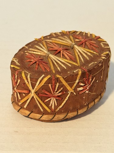 Vintage ojibwa lidded - lidded, birch