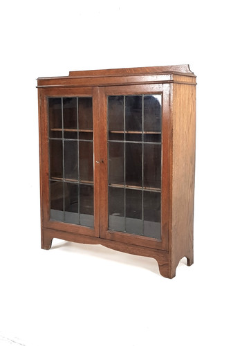 Antique oak display cabinet - antique,