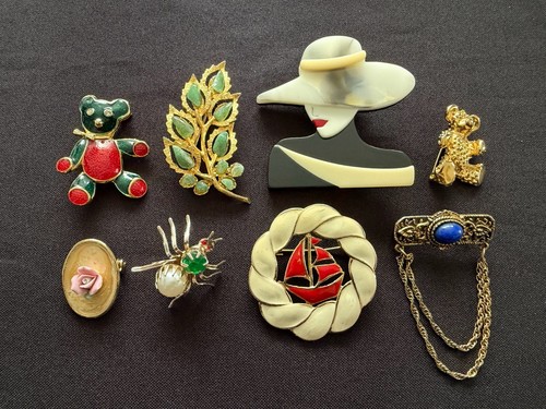 Retro vintage modern brooch - 8,