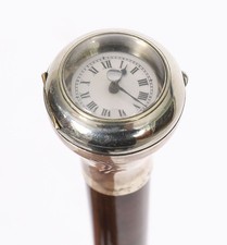Antique Silver & Snakewood Watch Opera Cane Walking Stick 19th C  87cm /34.2inch