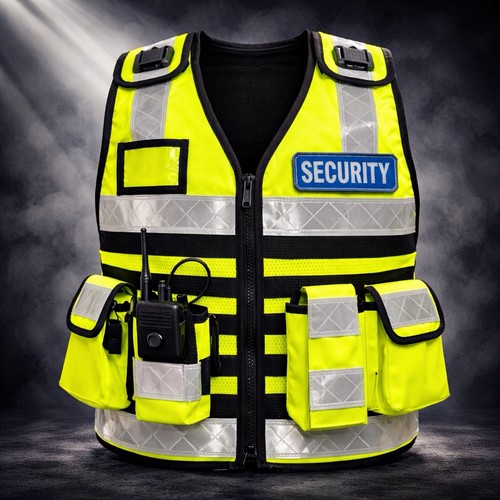 Yellow vis security - hi-vis, vest