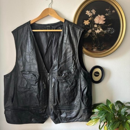 Vintage black leather utility - vintage,