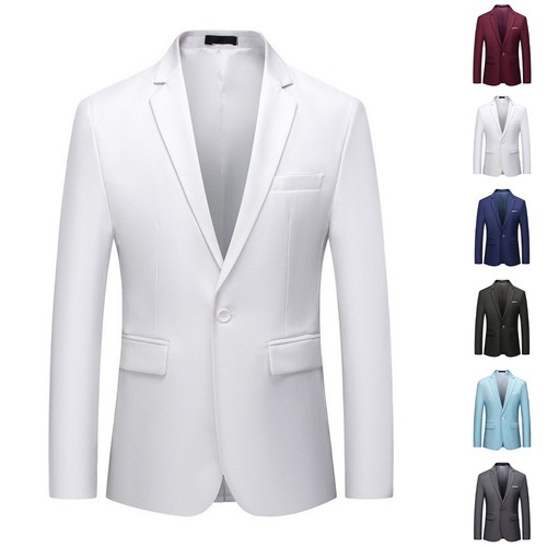 Men slim lapel suit - men's, jacket