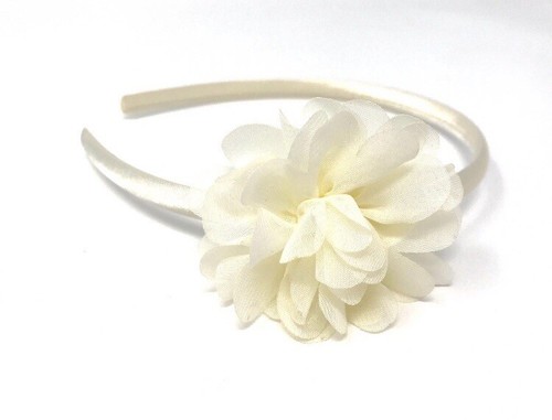 Ivory satin hairband headband - satin,