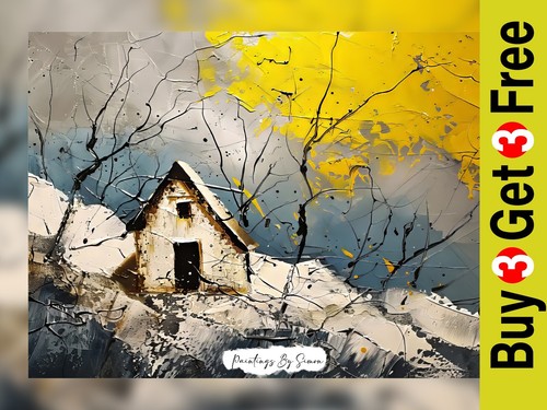 Rustic cabin landscape - rustic,