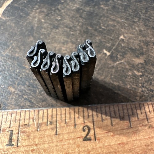 Lead printing blocks dingbats - lead,