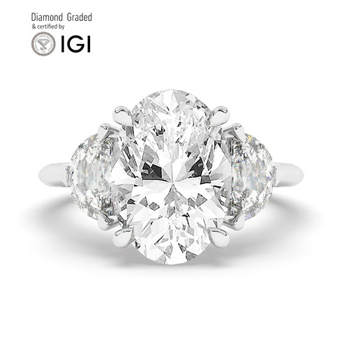Oval diamond trilogy - trilogy, 14k