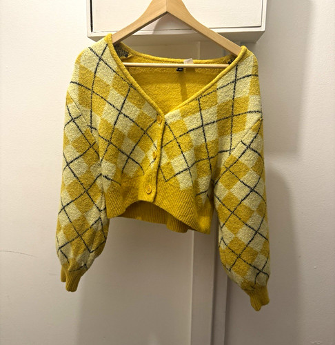 Divided yellow argyle - divided,