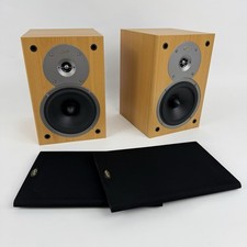 Gale Gold Monitor Bookshelf Speakers 15-100W Hi-Fi Stereo Bi-Wire Beech Wood