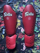 Red Fairtex Small Muay Thai/Kickboxing/MMAShinguards (SP5)