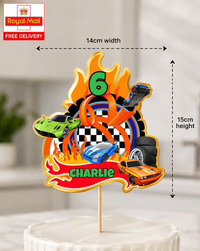 Hot wheels personalised cake - hot,