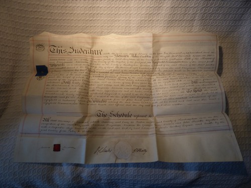 Antique victorian indenture - victorian,
