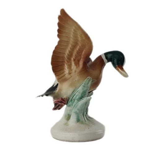 Vintage porcelain wild duck - vintage,