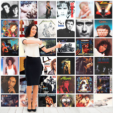 80s MUSIC ALBUM COVERS POSTERS VINTAGE RETRO PRINTS A4 SQUARE 21X21CM LAMINATED