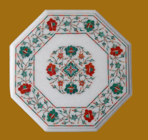 Marble coffee table inlay - marble,