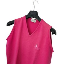 Men's GLENBRAE Premium SAND MARTINS Pink MERINO Lambswool GOLF Vest *SLIM* XL-L