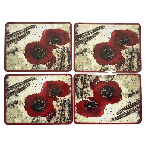 Country kitchen dining poppies - country,