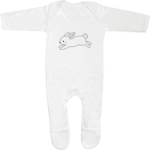Bunny outline baby - outline', sleepsuit