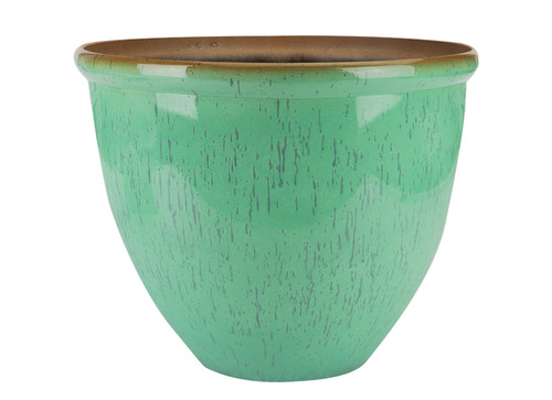 Ceramic look planter turquoise - planter,