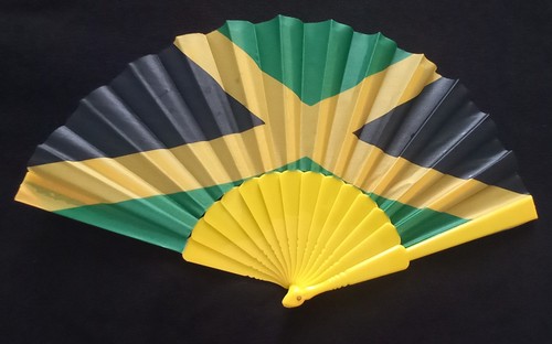 Jamaica flag handheld fan - jamaica,