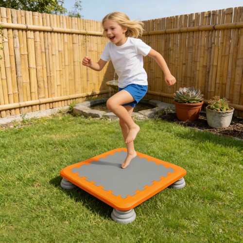 Kids trampoline bouncing - kids',