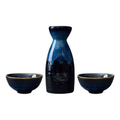 Blue ceramic saki - blue, kettle