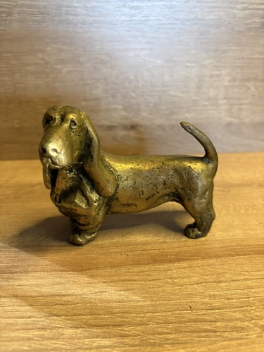 Vintage brass bassett - bassett, hound