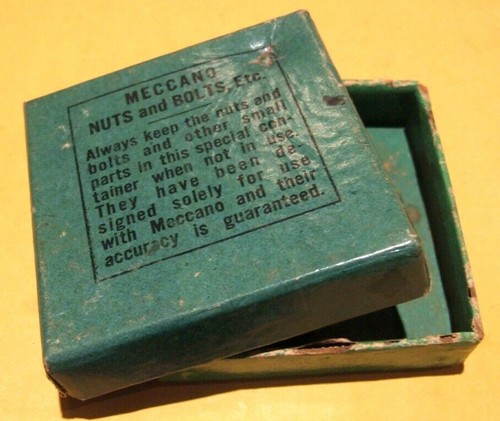 Meccano small parts cardboard