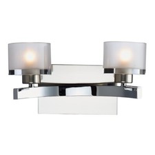 ETO0950 Wall Light in Satin Polished Chrome With Glass Shades RRP £98