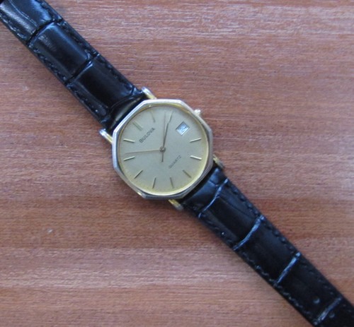 Bulova mens octagonal gold - bulova,
