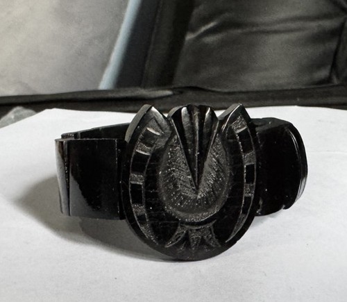 Victorian whitby jet - jet, bracelet