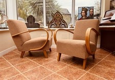 Pair of Halabala Art Deco armchairs model H410 Cheaper 4 Re-covering UK Dealer