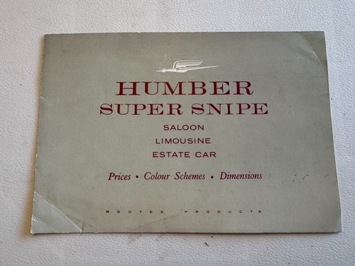 Humber super snipe brochure - humber, /