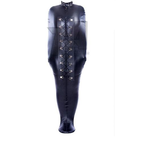 Leather bondage sleep - bondage,