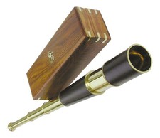 Telescope with leather edging