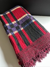 Vtg Handwoven Throw Blanket