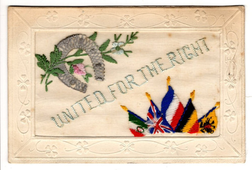 Ww1 french silk carte - a,