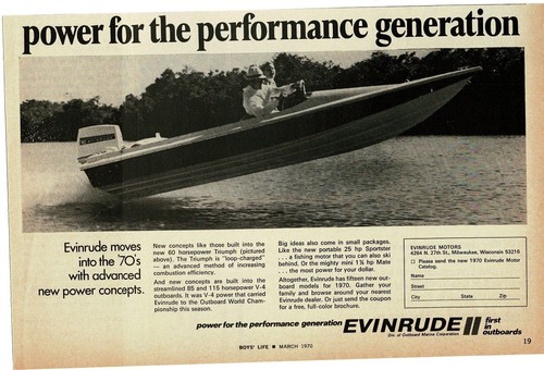 1970 evinrude triumph 60hp - triumph,