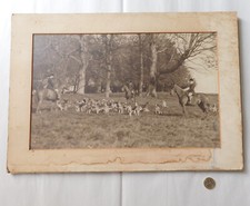 Old hunt photograph in poor