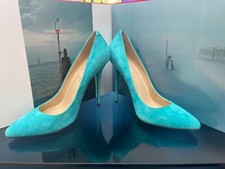 Party time Aqua Suede Shoes