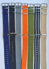 NATO WATCH STRAP Assorted colours  18mm, 20mm, 22mm Nylon Military Strap